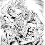 Superman Vs Doomsday By Jose Luis inks by Curiel