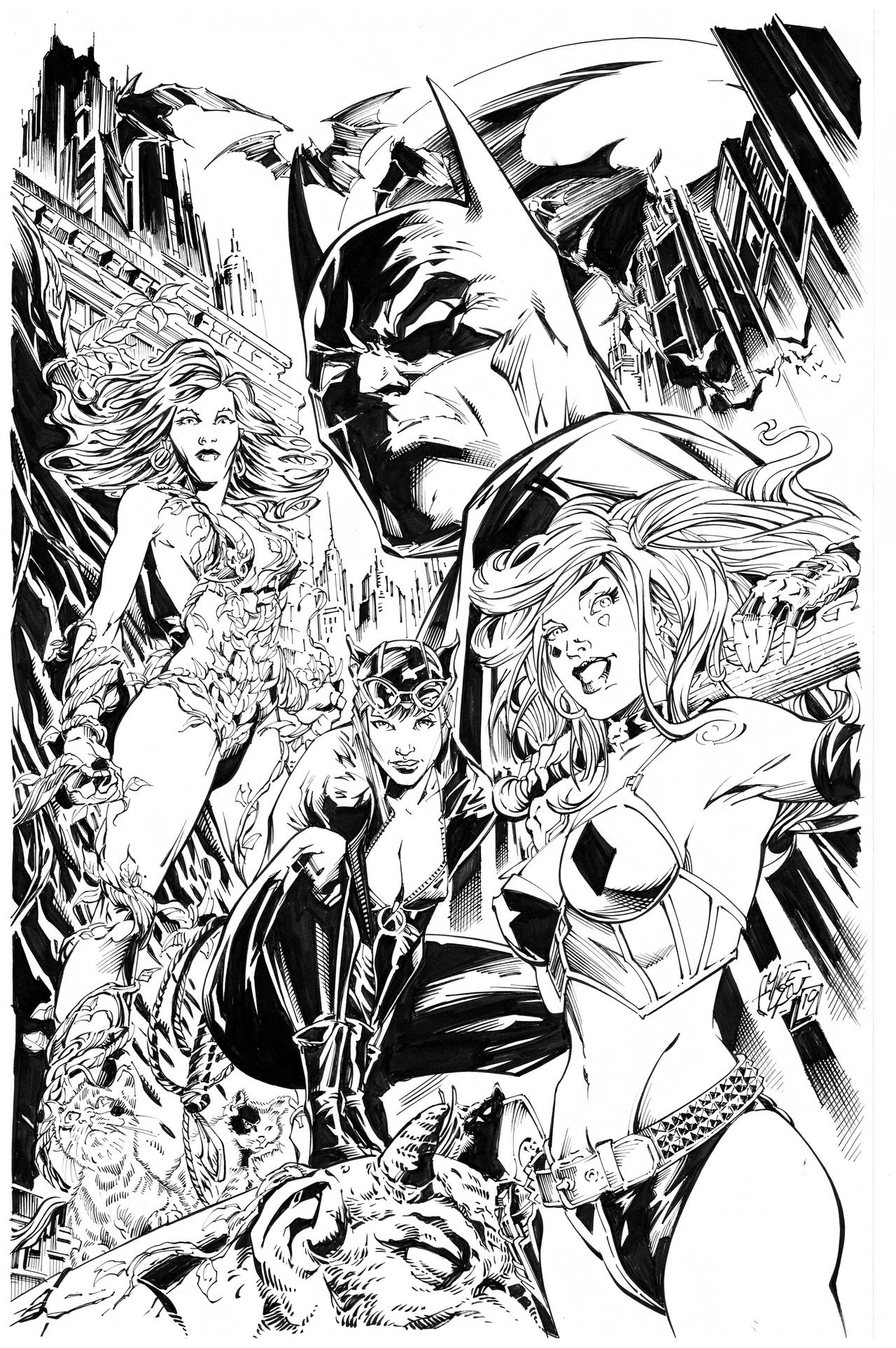 Gotham Sirens By Mike Lily inks by Curiel