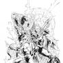 Aquaman and Green A. by Ivan Reis, inks by Curiel
