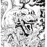 Devil Dinosaur By Jack Kirby, inks by Curiel