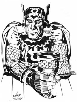 Loki By Kirby, inks by Curiel