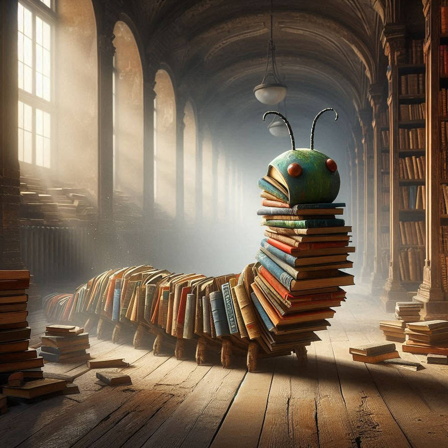 Boozy Bookworm Bookworm by OldBoogie on DeviantArt