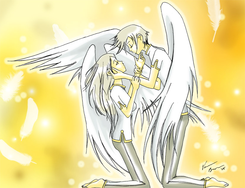 The Angels embrace