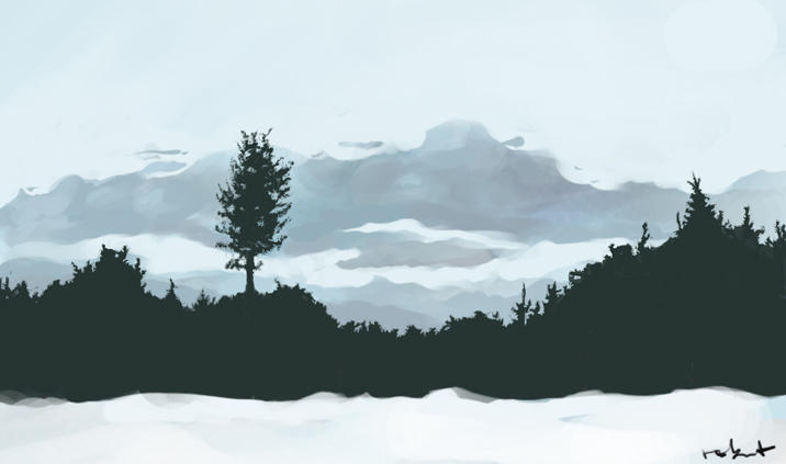 winter treeline