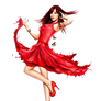 [SNSD] Tiffany in Red PNG