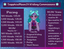 SapphireMoon24 Writing Commissions {Open} by SapphireMoon24