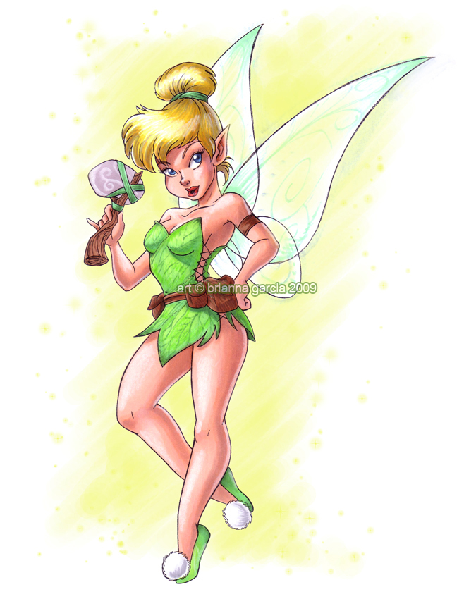 tinkerbell pin-up by briannacherrygarcia