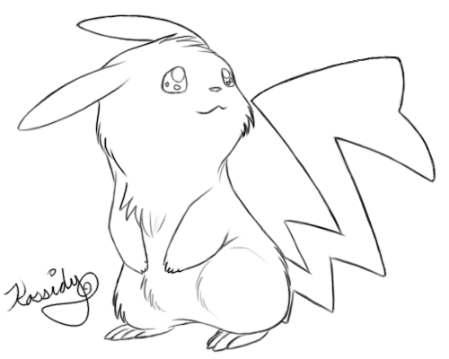 Pikachu lineart