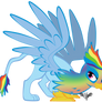 Fast Flashy Feathers -  Rainbow Dash Griffonized