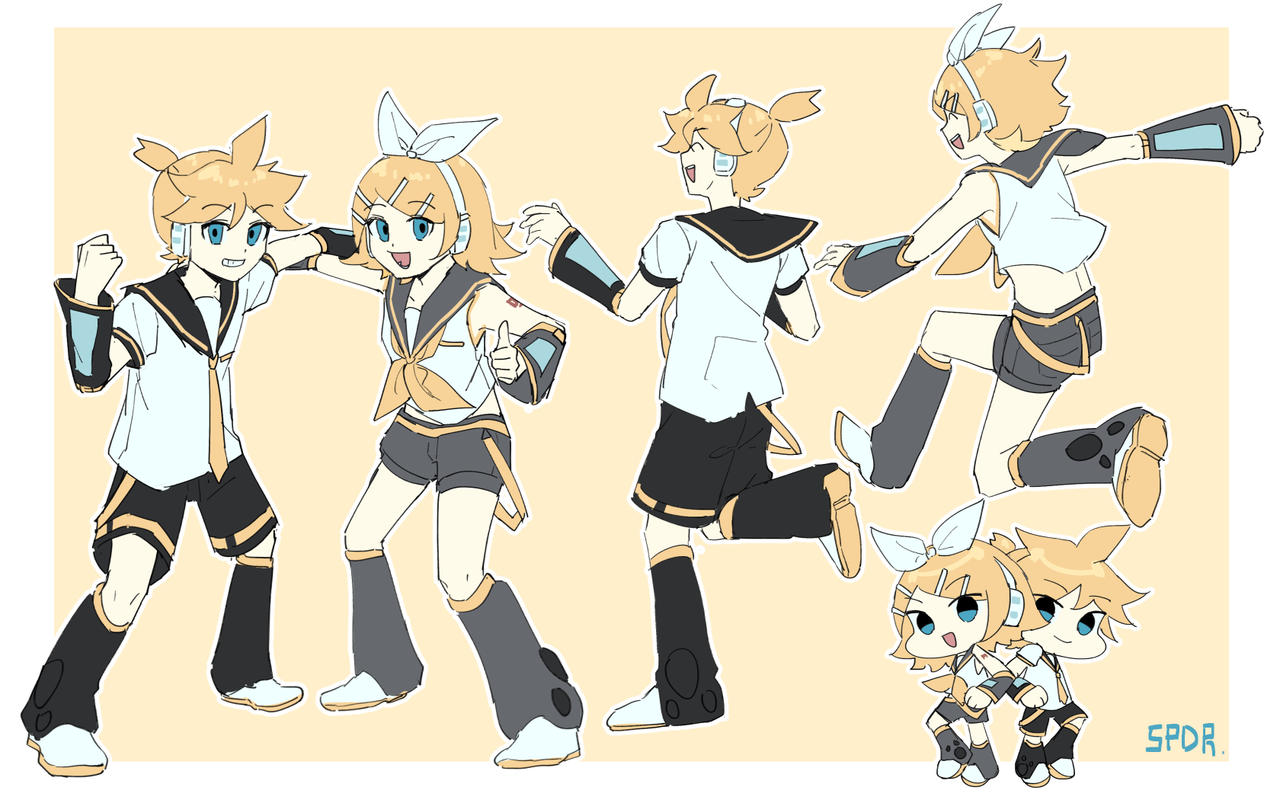 Kagamine Rin Len fanart by SpotlightDR on DeviantArt