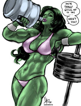 She Hulk By HugoHugo colors by elee0228