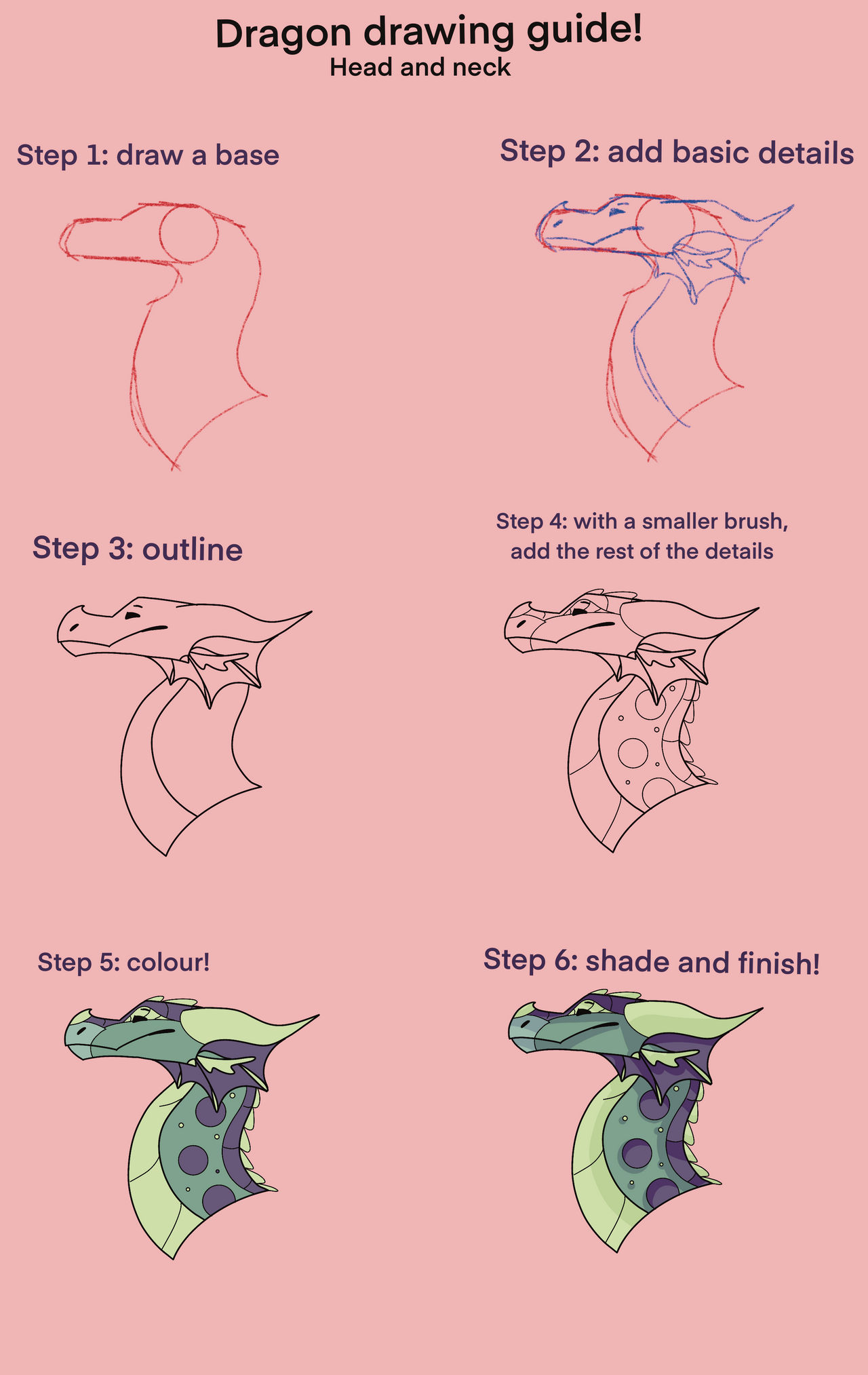 Dragon drawing guide! by Indigo47 on DeviantArt