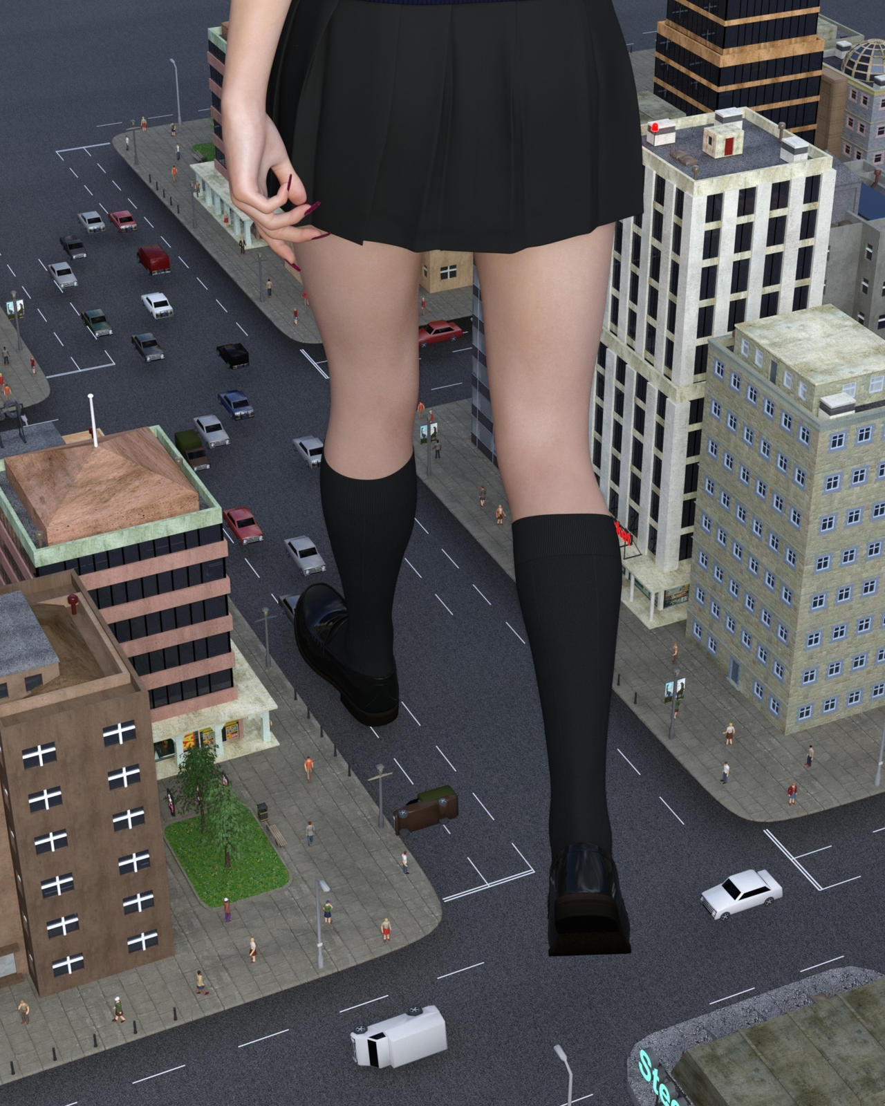Asian giantess 6 by Alberto62 on DeviantArt