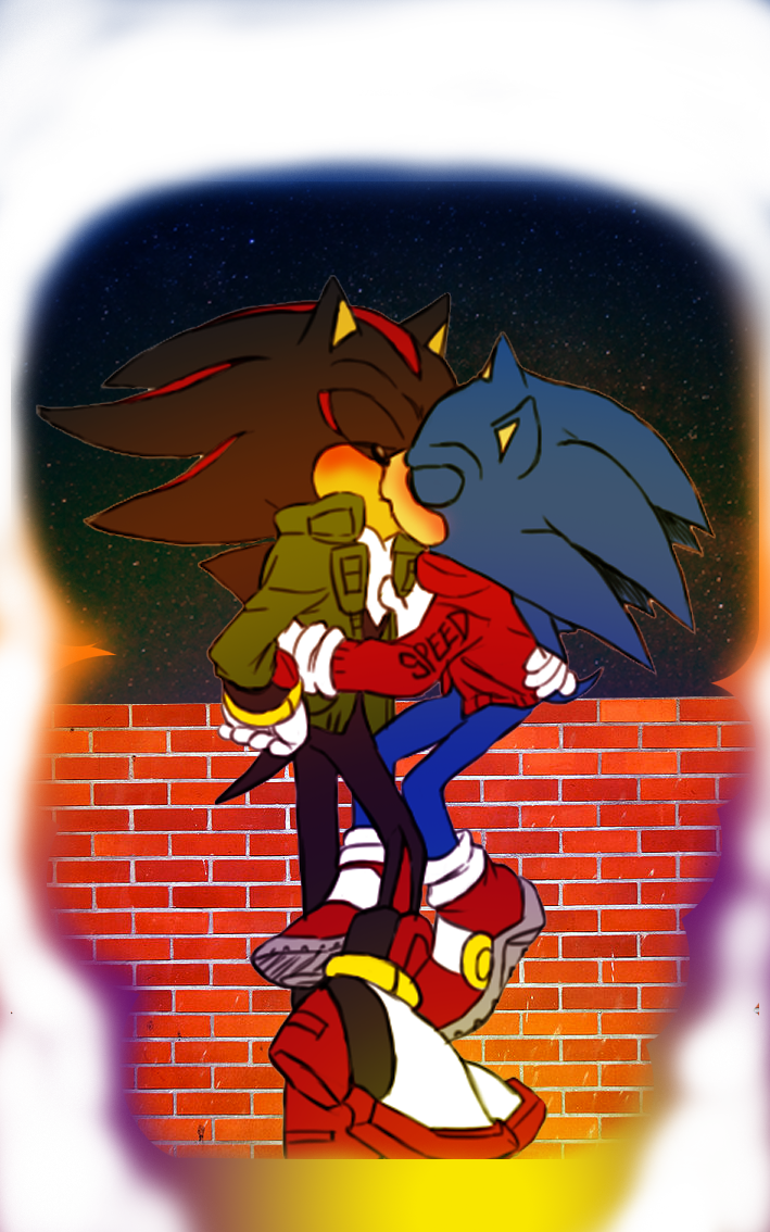 SONIC KISSING SHADOW!! - Sonic & Shadow Visit DEVIANTART!? 