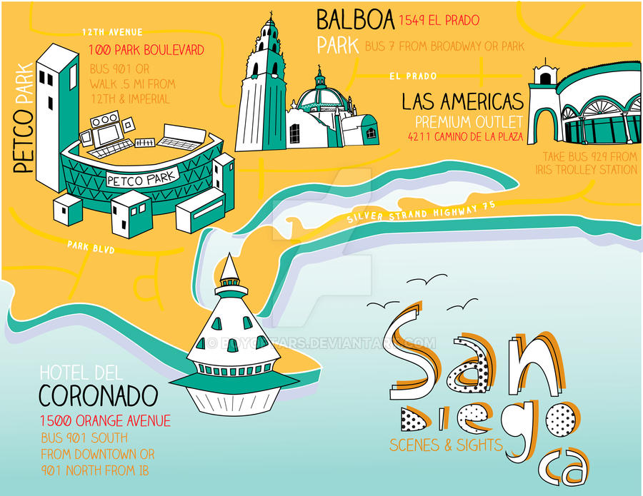 San Diego Creative Map By Boyoftars On DeviantArt