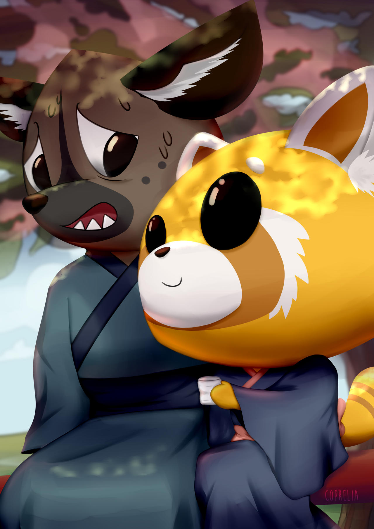 Retsuko x Haida: Under The Blossoms by idyllicisabel on DeviantArt