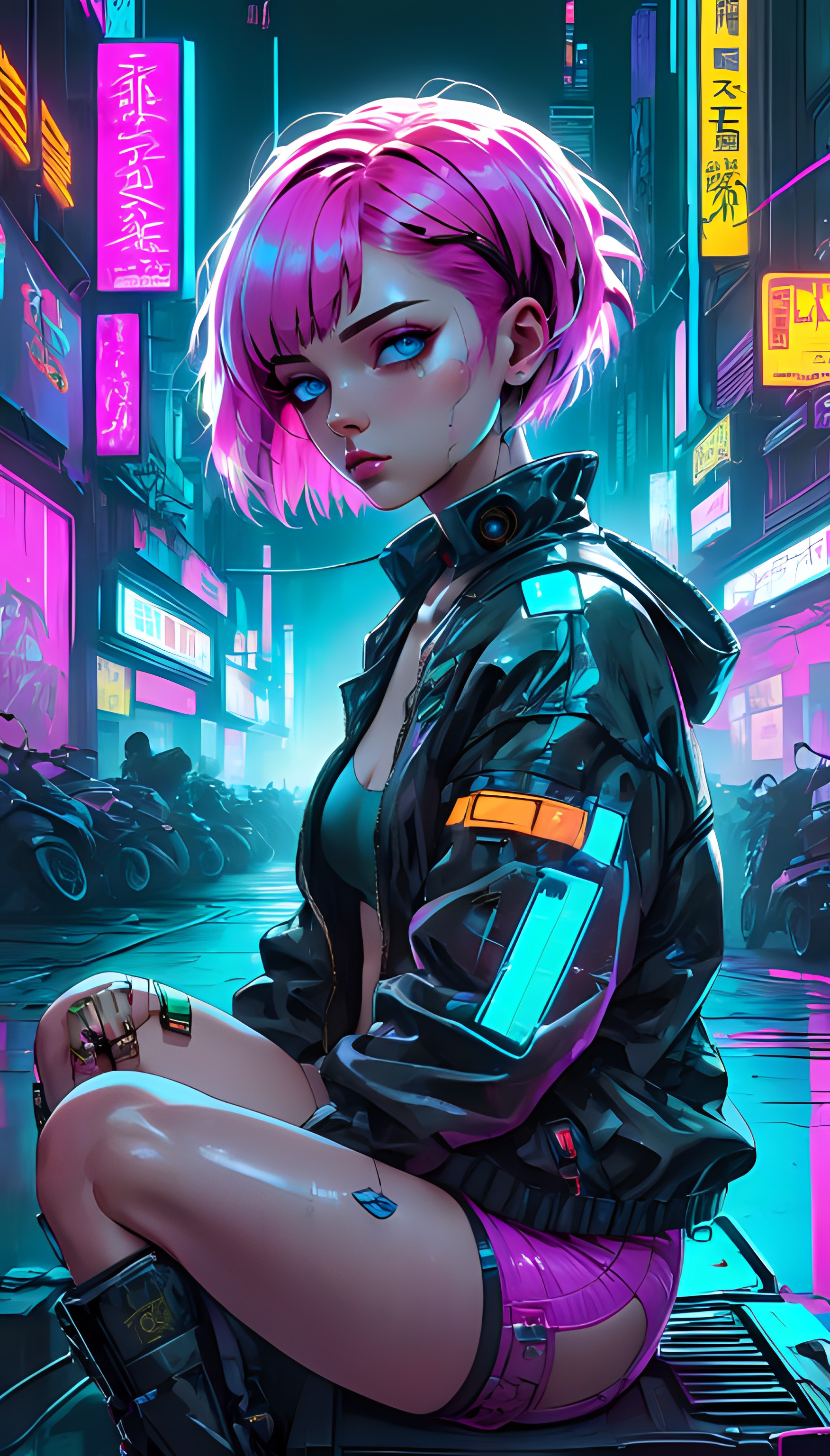 Cyberpunk Anime Girl by MAXADIN on DeviantArt