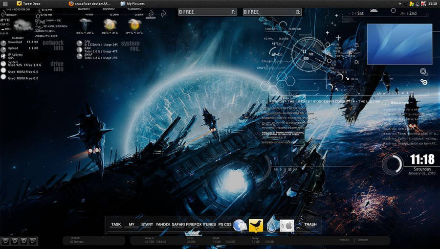 My Rainmeter Desktop by crucafix