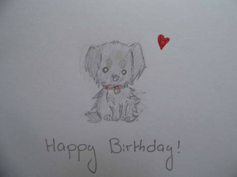 Chibi birthday puppy