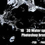 3D Water splashes Photoshop brushes