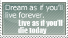 Stamp: Dream As If you''ll...