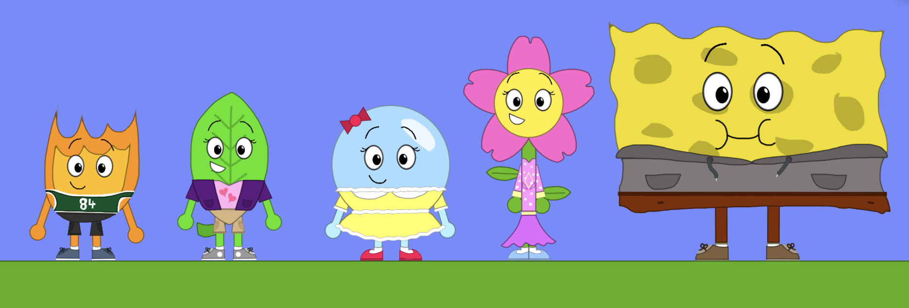 BFDI Characters in my Art Style (Part 1) by HispanicAircat81 on DeviantArt