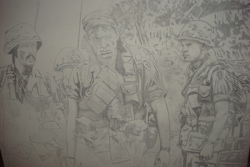 Platoon sketch for painting