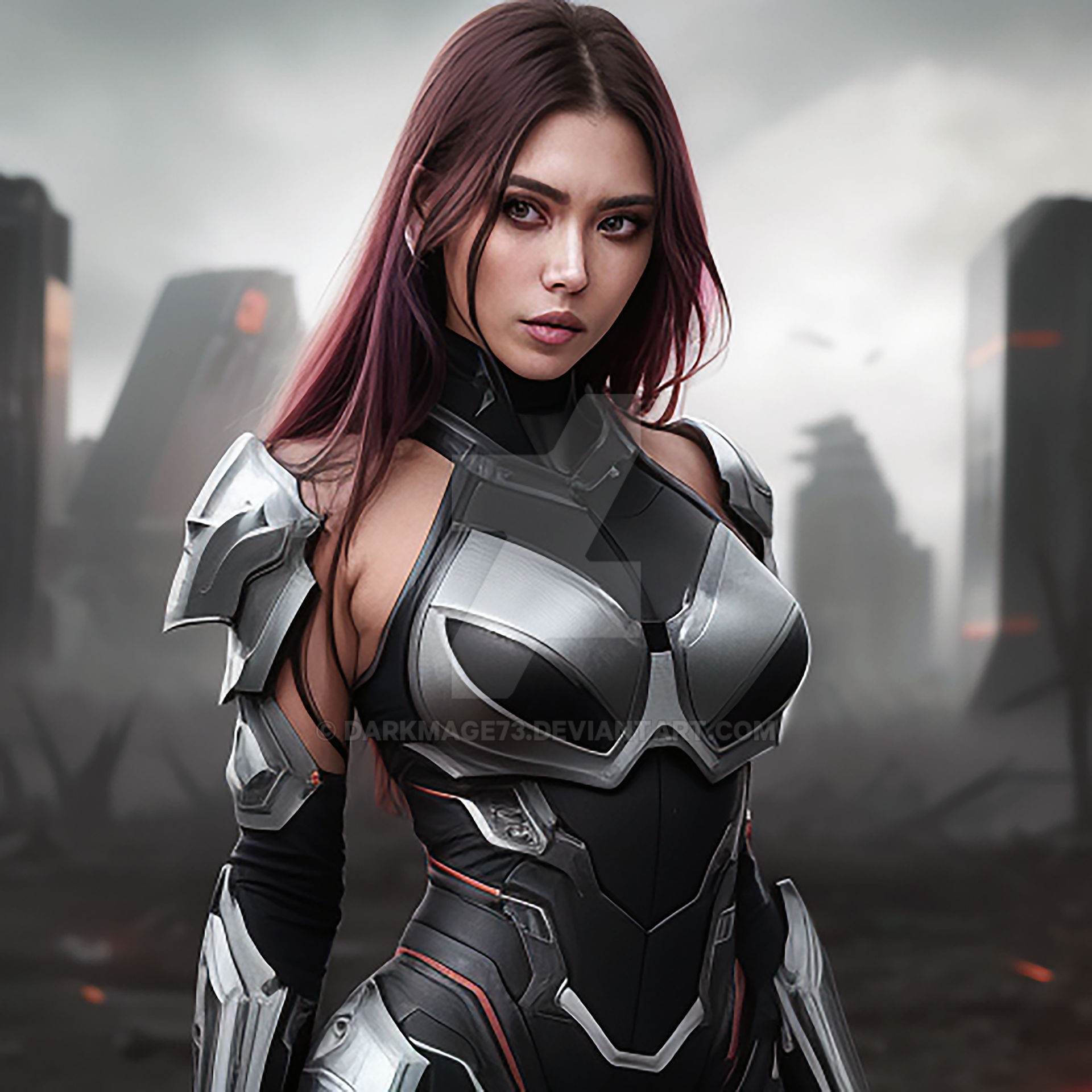 Armored girl 15 by DarkMage73 on DeviantArt