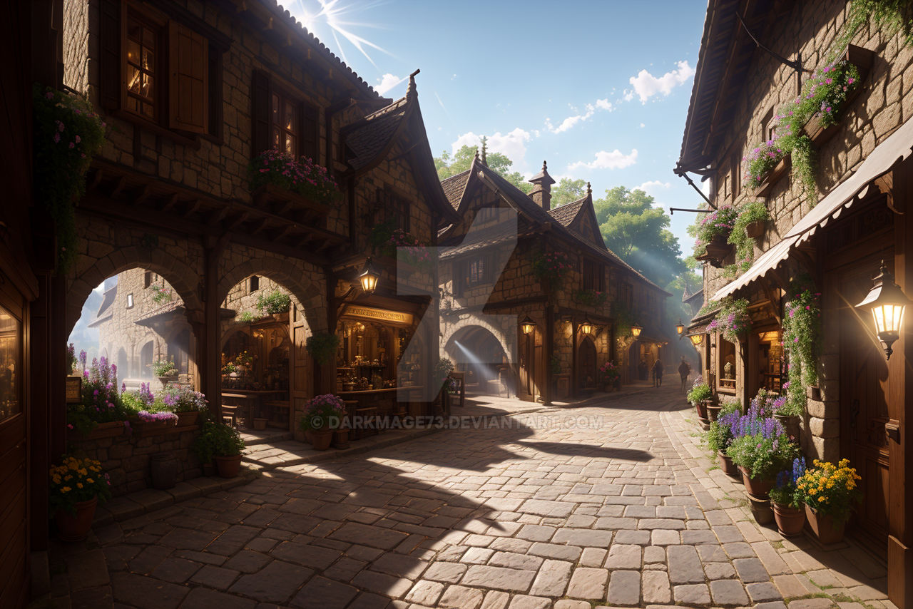 Medieval Fantasy Town (10) by DarkMage73 on DeviantArt