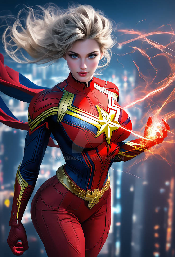 Elsa As Captain Marvel By DarkMage73 On DeviantArt elsa-as-captain-marvel-by-darkmage73-on-deviantart