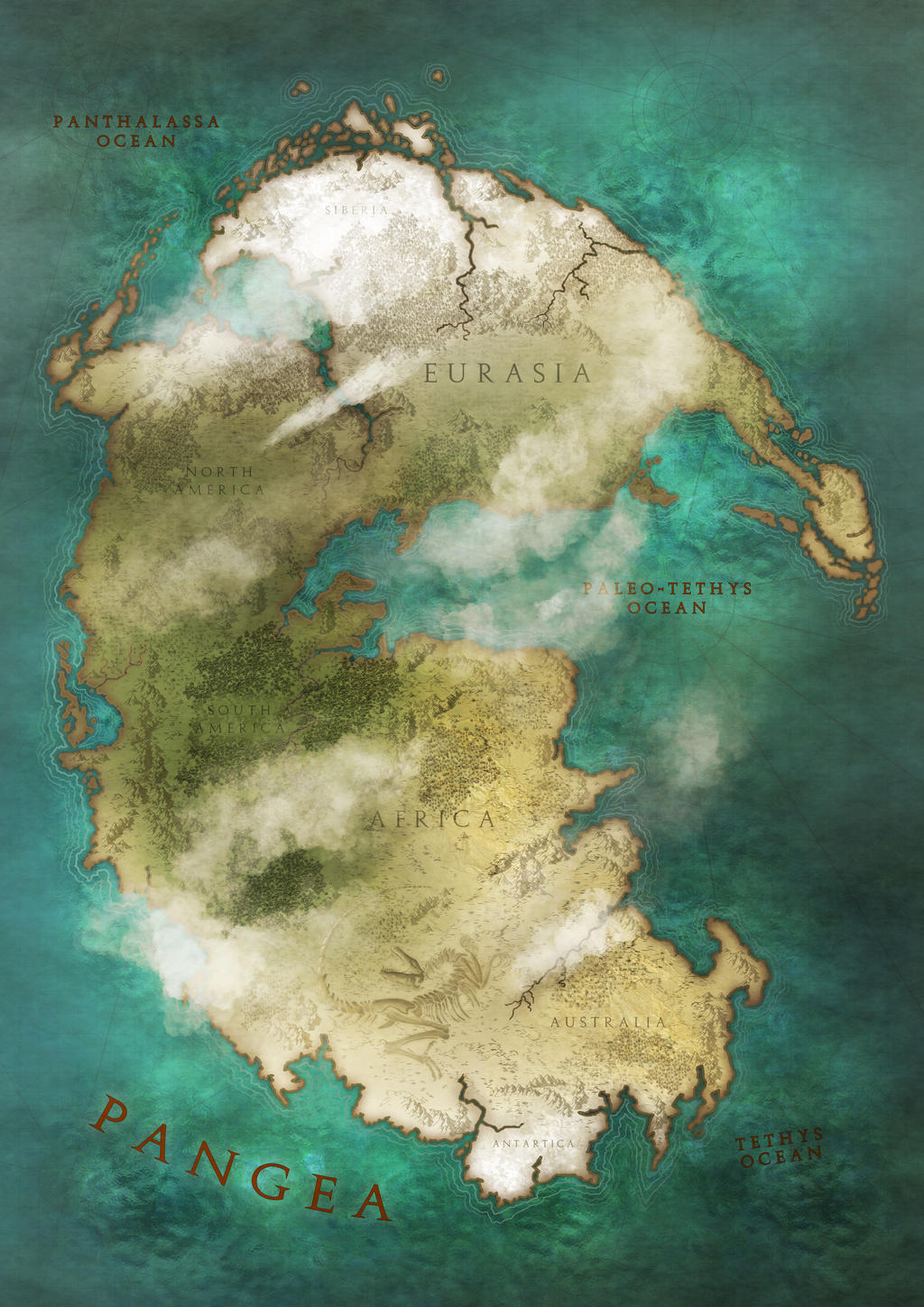 Pangea - Map by PicanteSemmy on DeviantArt
