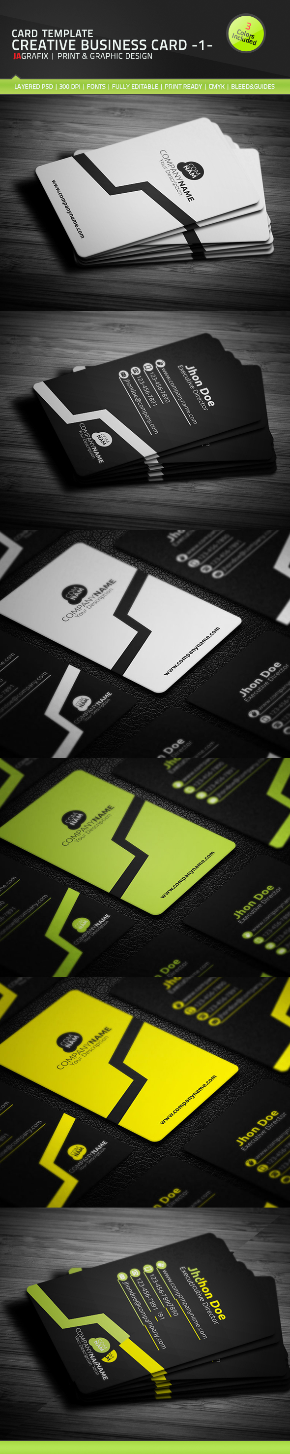 Creative Business Card - 1 - Template [PSD]