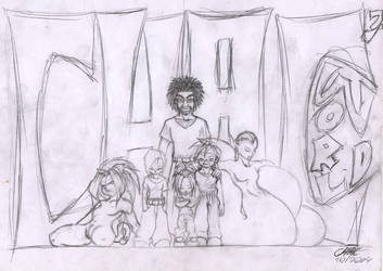 my litle world sketch by Chacartz