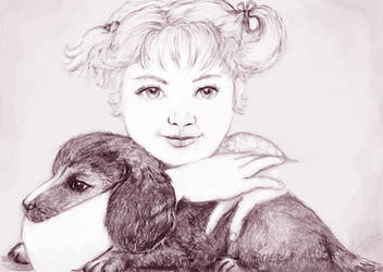 Girl with dog