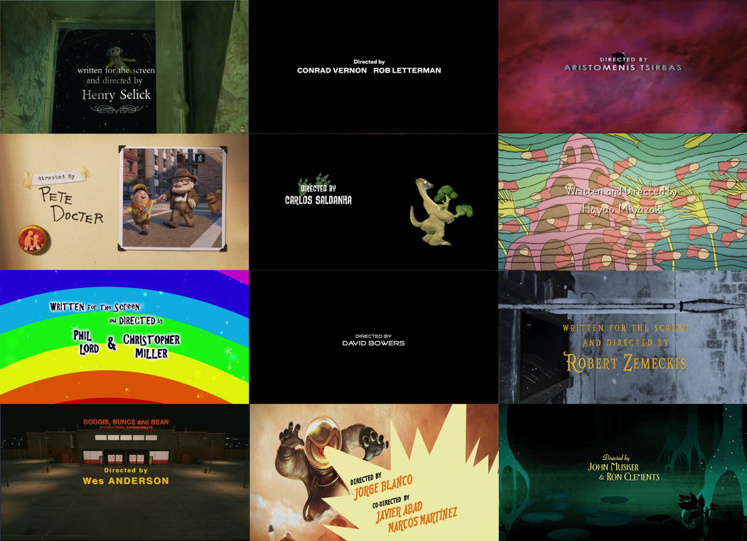 Animation 2009's Directed By Collage By by zielinskijoseph on DeviantArt