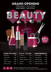 Flyer Beauty Salon Opening Promoting by n2n44