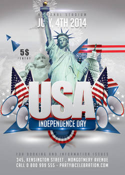 Usa July 4th American Independence Day Flyer