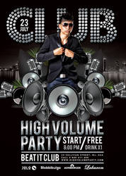 High Volume Party In Club Flyer Template