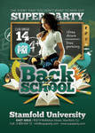 Back To School Super University Party Flyer by n2n44