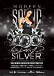 Silver Club Modern Sound Night Party flyer by n2n44