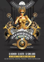 Steampunk Festival Special Party in Club Flyer by n2n44