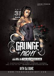 Grunge Night Party Flyer by n2n44