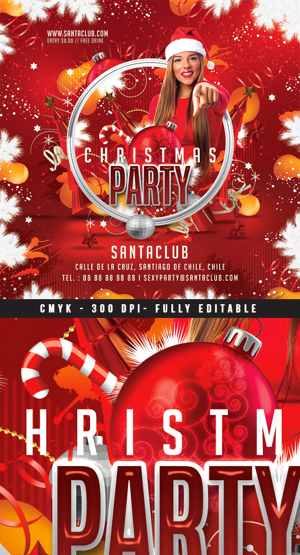 Squared Christmas Party Flyer by n2n44