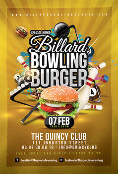 Billiard Bowling Burger Party