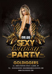 Golden Night Party Flyer by n2n44