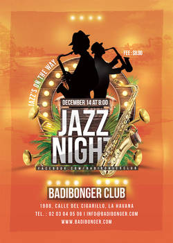 Tropical Jazz Night Flyer