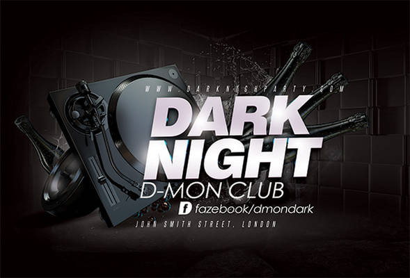 Black Night Party Flyer