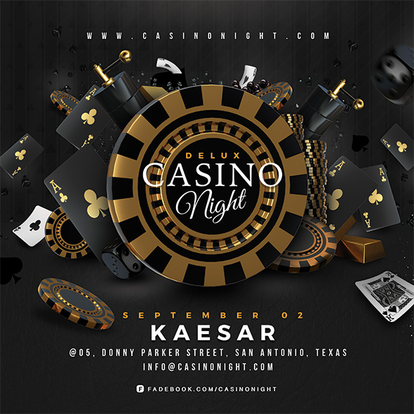 Squared Casino Night Deluxe Flyer