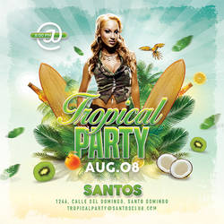 Tropical Party Flyer -  Seasonal template