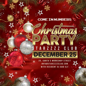 Christmas Night Club Party Flyer